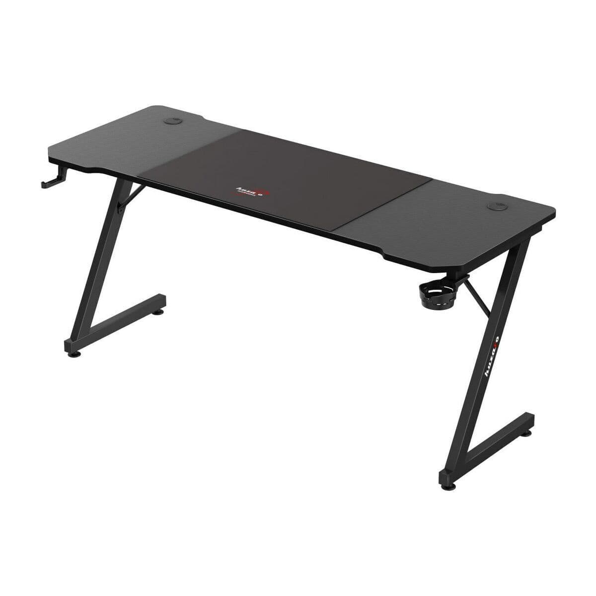 Γραφείο Gaming Hero Ξύλινο Black με Μεταλλικά Πόδια 160x60x74εκ. 2