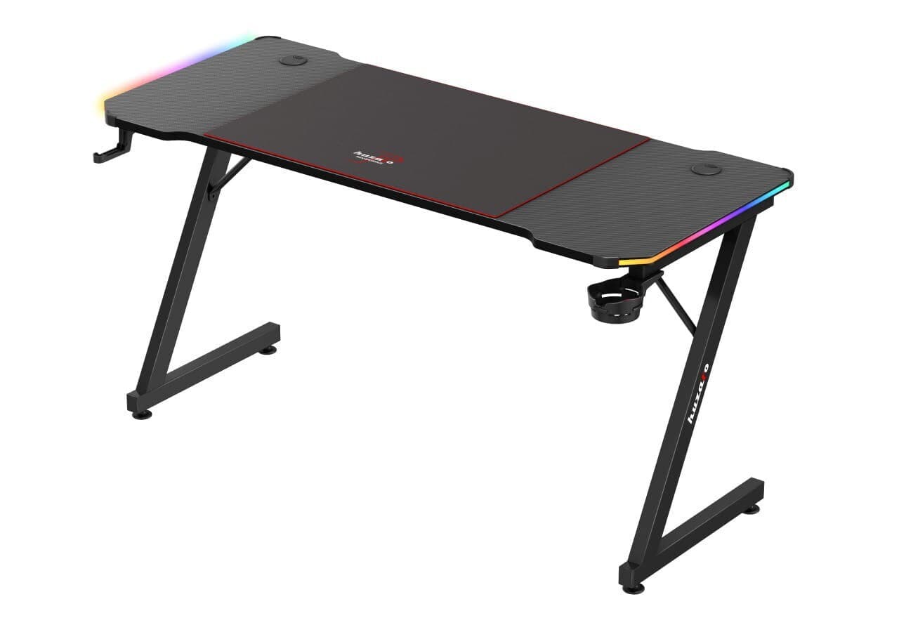 Γραφείο Hero 3.3 RGB Ξύλινο Μαύρο με LED 140x60x74εκ. 2