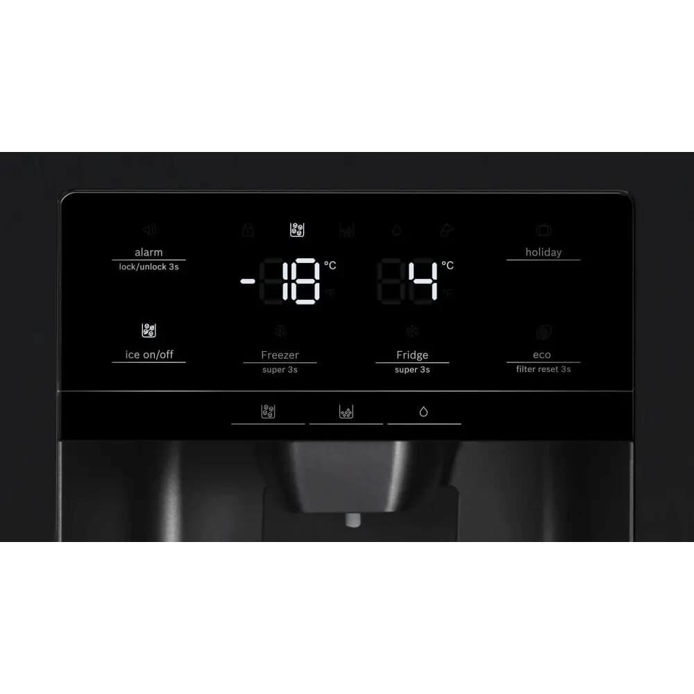 Bosch Retro Ψυγείο Ντουλάπα 562lt Total NoFrost Υ178.7xΠ90.8xΒ70.7εκ. Μαύρο KAD93ABEP 6