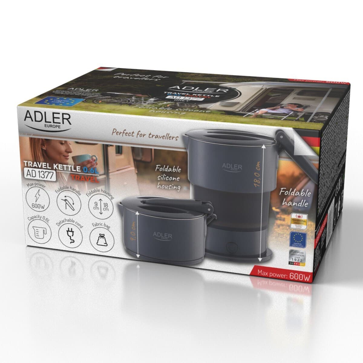 Adler Βραστήρας 600ml 600W Dark grey AD 1377 10