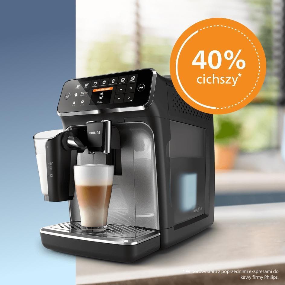 Philips Series 4300 Αυτόματη Μηχανή Espresso 1500W Πίεσης 15bar για Cappuccino με Μύλο Άλεσης Μαύρη EP4346/71 7