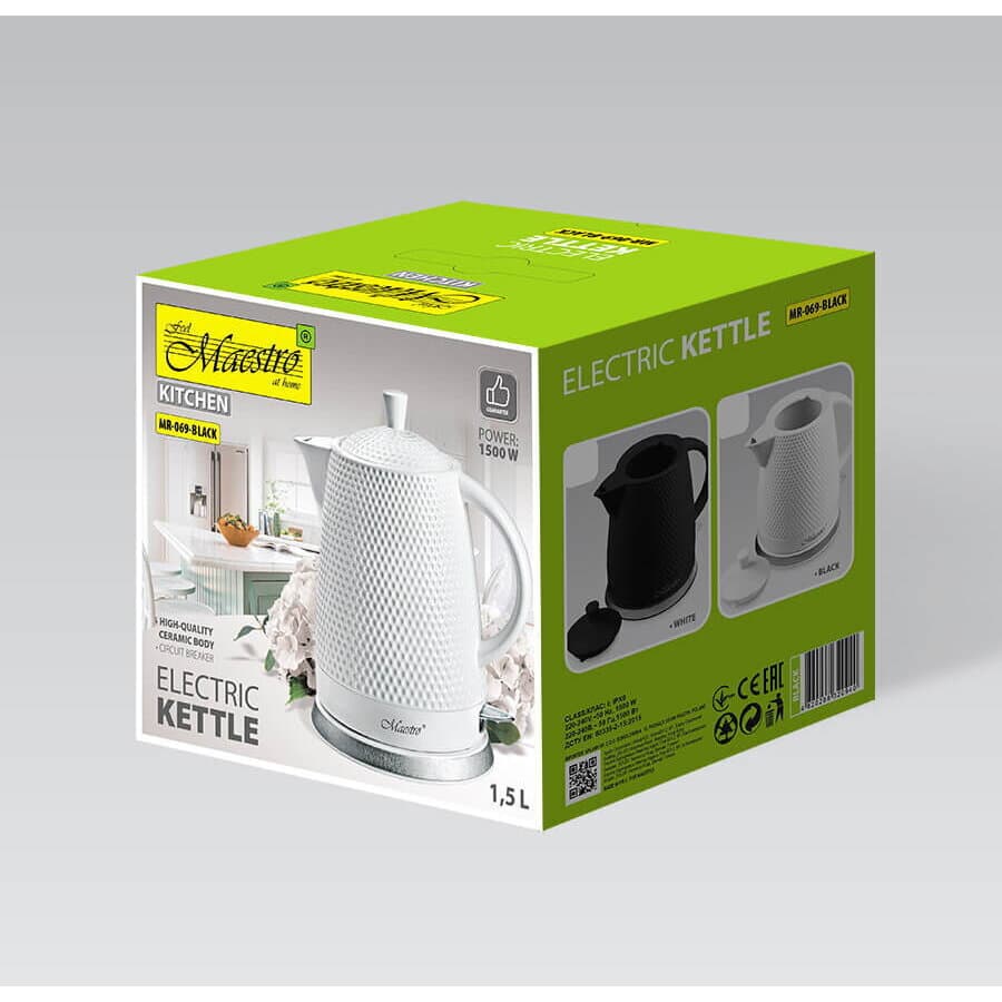 Maestro Βραστήρας 1.5lt 1500W Μαύρος MR-069 5