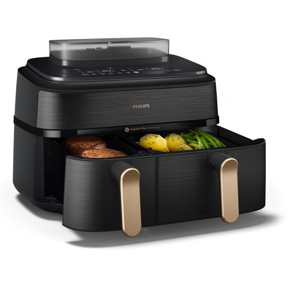 Philips Air Fryer με Διπλό Αποσπώμενο Κάδο 9lt Μαύρο NA552/00 5