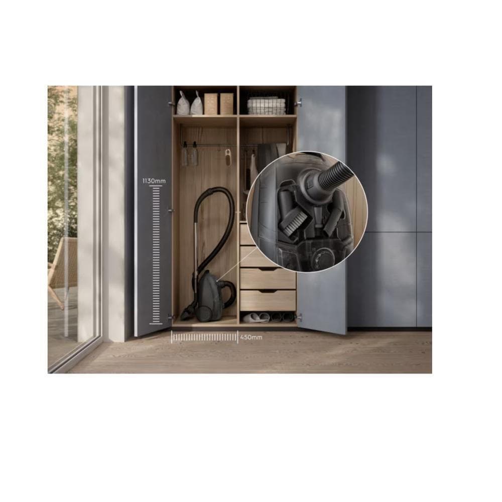 Electrolux EB31C1UG Ηλεκτρική Σκούπα 203W με Σακούλα 3lt Γκρι 9