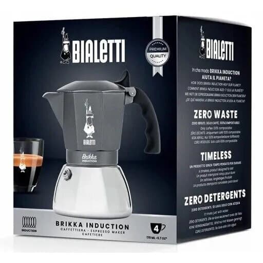 Bialetti Μπρίκι Espresso 4cups Γκρι 5