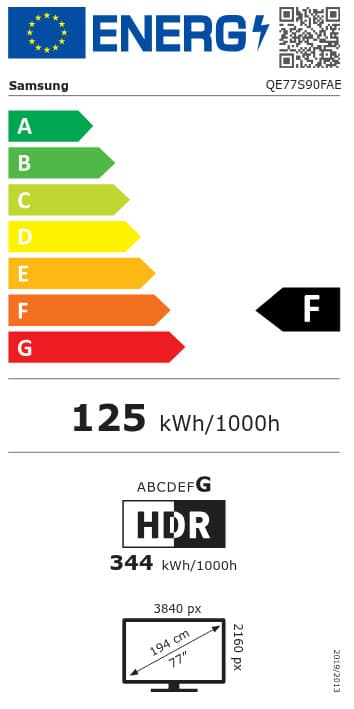 Samsung Smart Τηλεόραση 77" 4K UHD OLED S90F HDR (2025) QE77S90FAEXXH 4