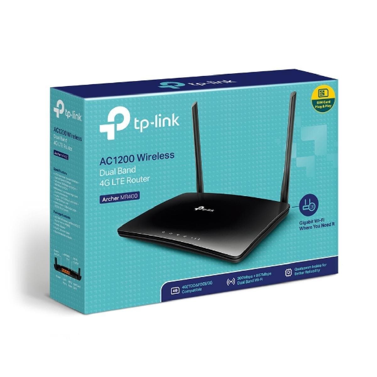 TP-LINK Archer MR400 v5 Ασύρματο 4G Router Wi‑Fi 5 με 3 Θύρες 5
