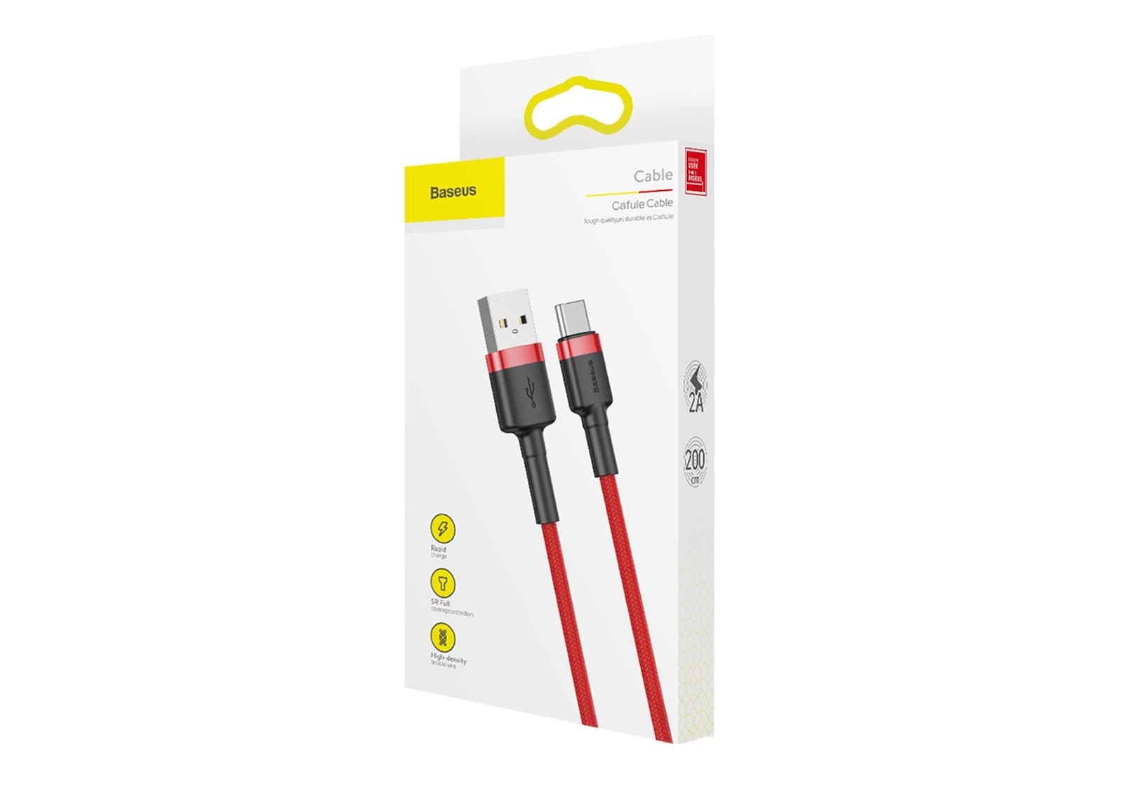Baseus Cafule USB 2.0 Cable USB-C male - USB-A Κόκκινο 2m CATKLF-C09 6
