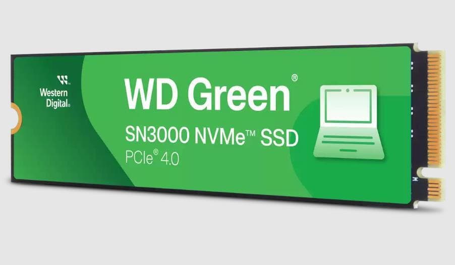 Western Digital Green SN3000 SSD 500GB τύπου M.2 με σύνδεση PCI Express 4.0 WDS500G4G0E-00CPS0 Bulk 4