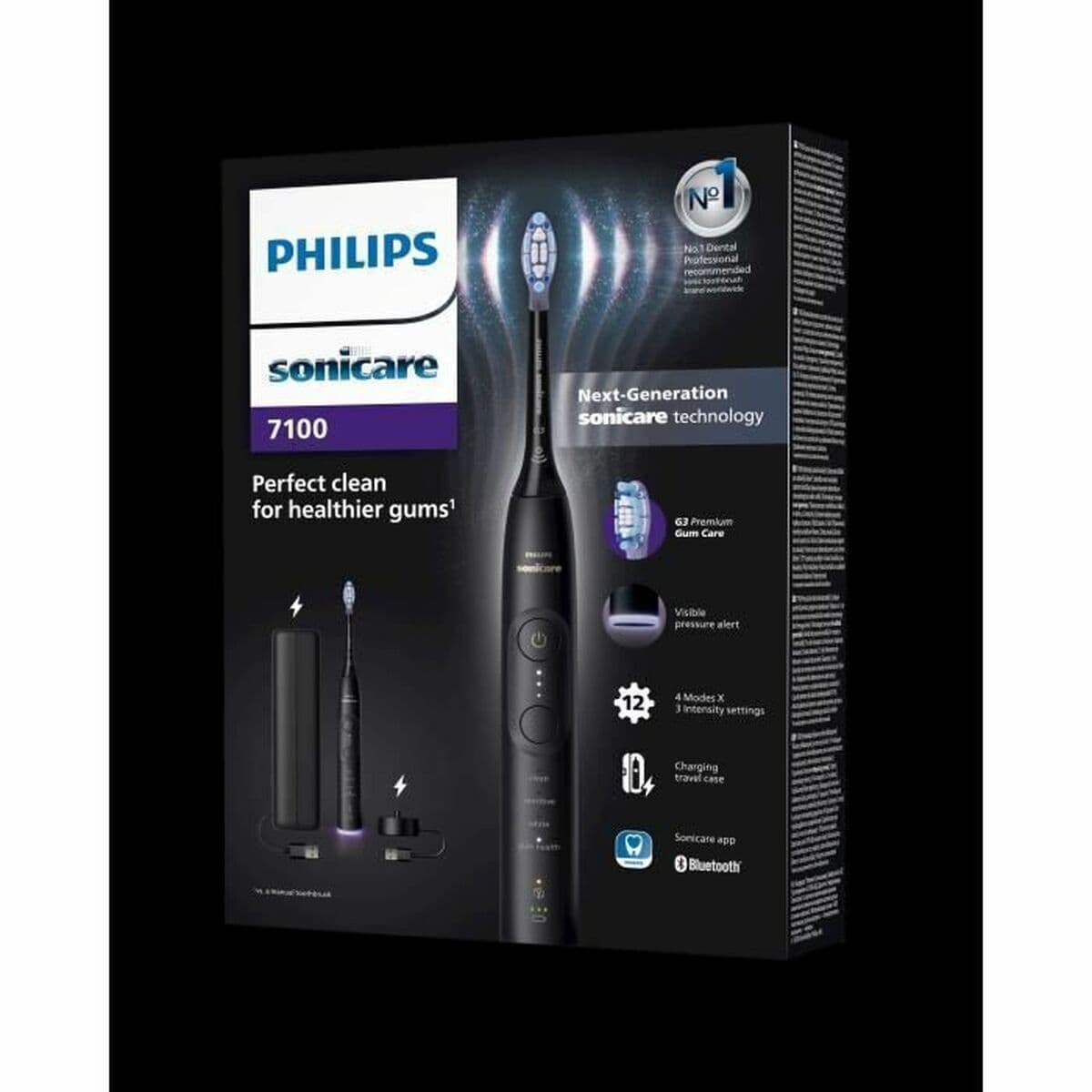 Philips Sonicare 7100 Ηλεκτρική Οδοντόβουρτσα με Αισθητήρα Πίεσης Μαύρη 5