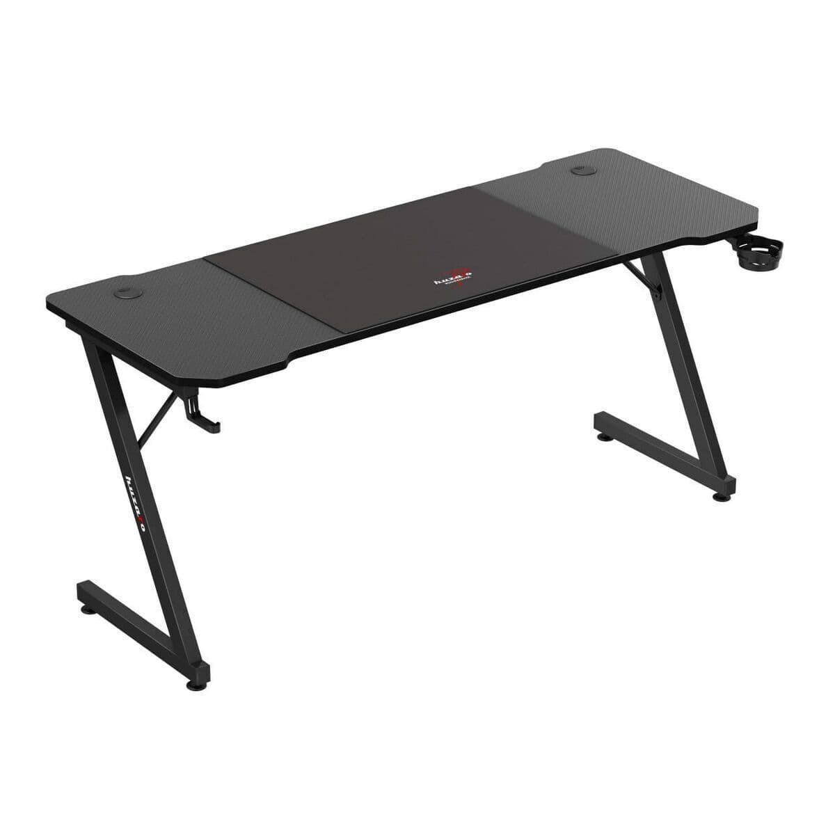 Γραφείο Gaming Hero Ξύλινο Black με Μεταλλικά Πόδια 160x60x74εκ. 5
