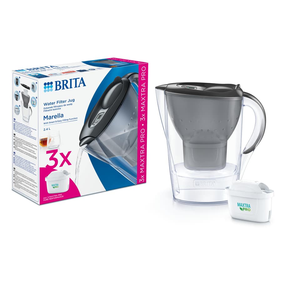 Brita Marella Κανάτα Σερβιρίσματος Πλαστική Graphite με Φίλτρο 2400ml 1052796 3