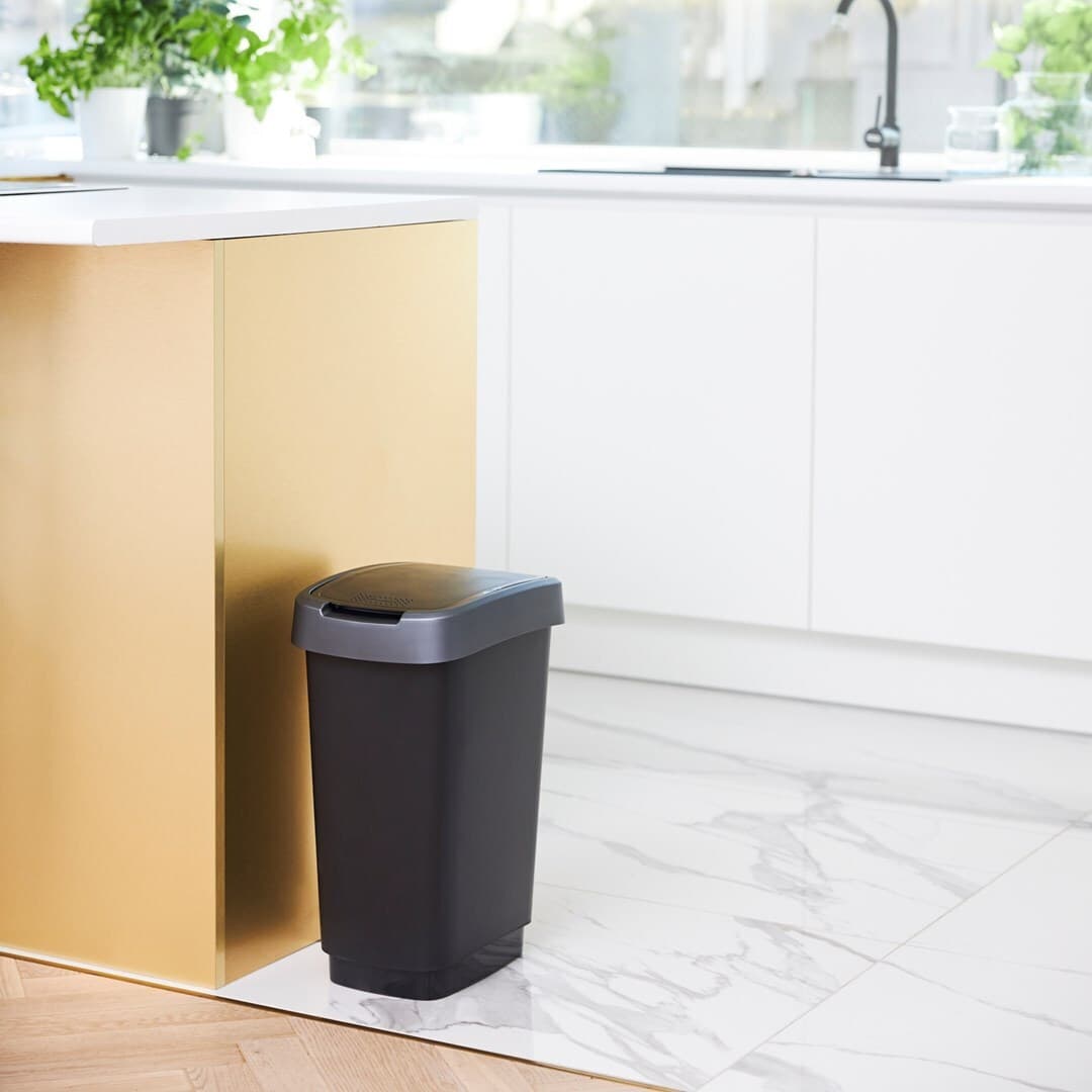 Rotho Babydesign Κάδος Twist Απορριμμάτων Πλαστικός Γκρι 25lt CEN-64231 4