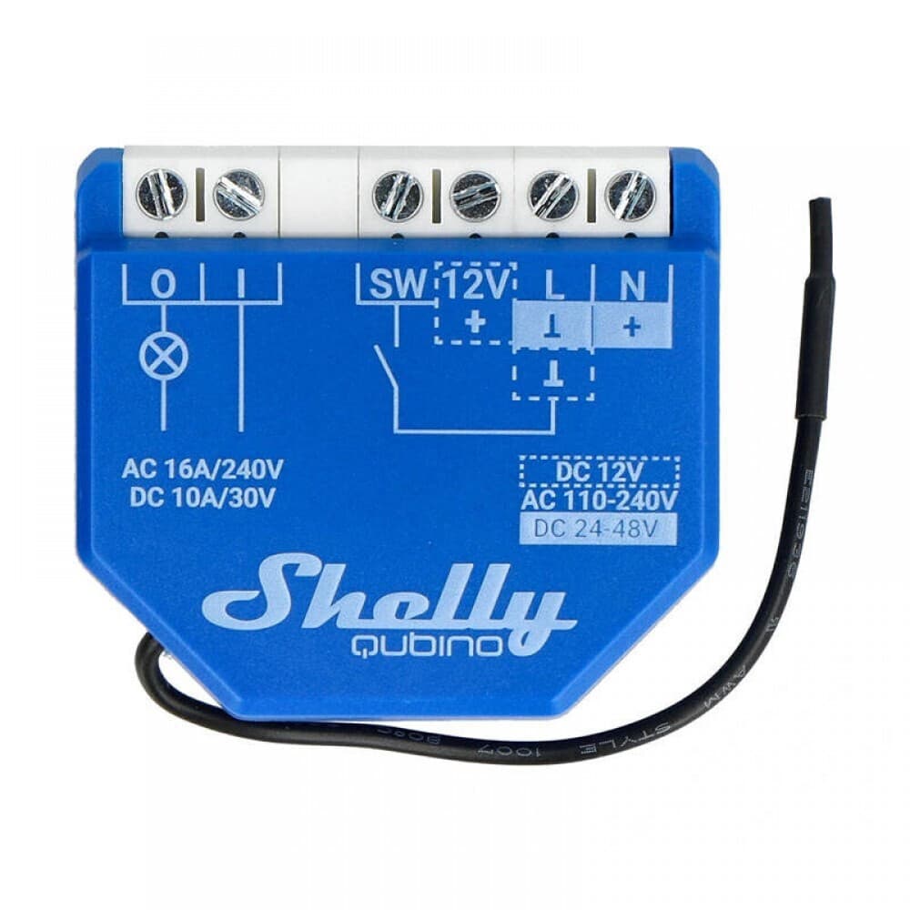 Shelly Qubino Wave 1 Smart Switch 1 Καναλιού Wi-Fi, Z-Wave & RF 16A SHELLY_W_1 4