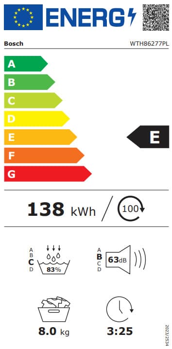 Bosch Serie 4 Στεγνωτήριο 7kg με Αντλία Θερμότητας
