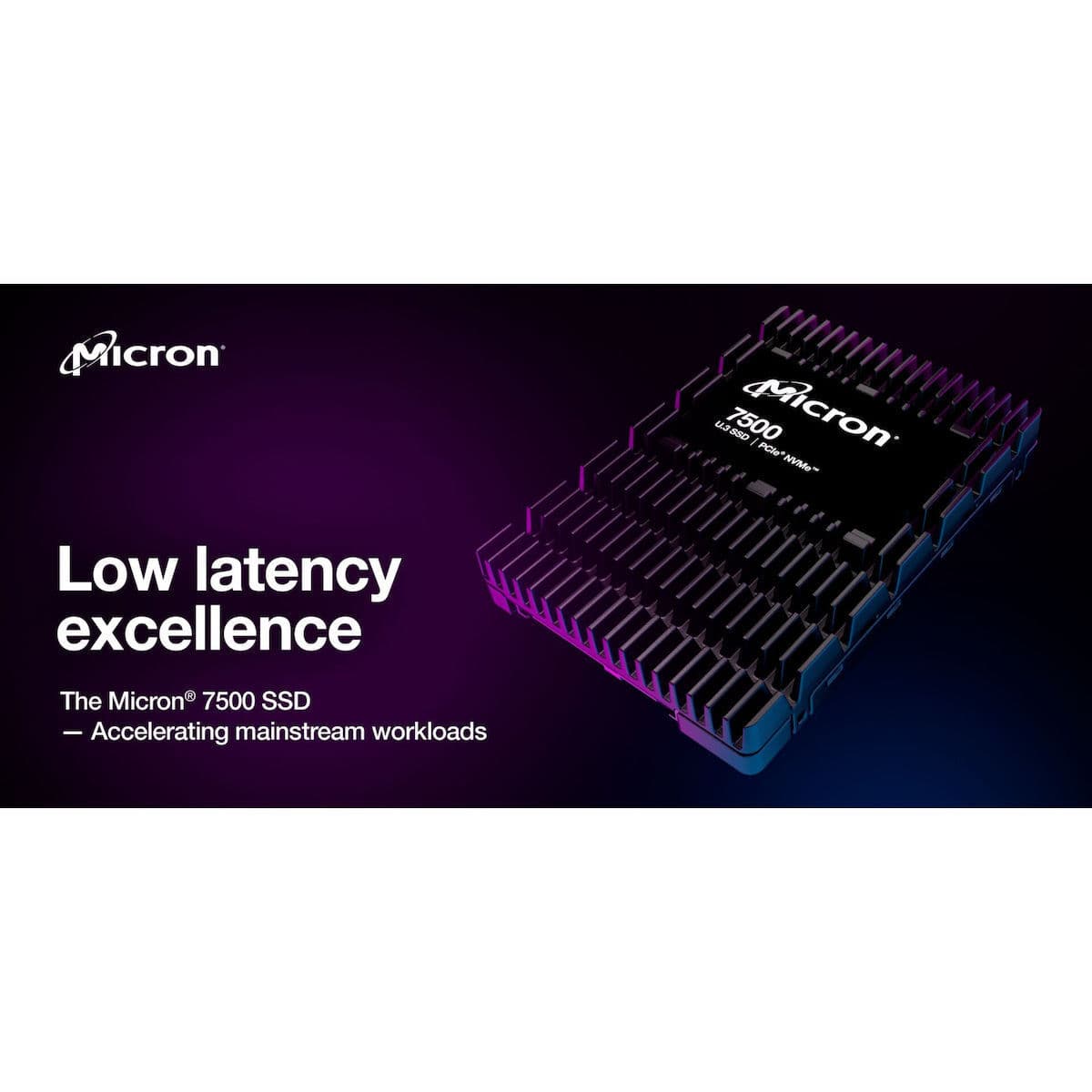 Micron 7500 Pro SSD 7.7TB τύπου 2.5'' με σύνδεση PCI Express 4.0 MTFDKCC7T6TGP-1BK1DABYYR 3