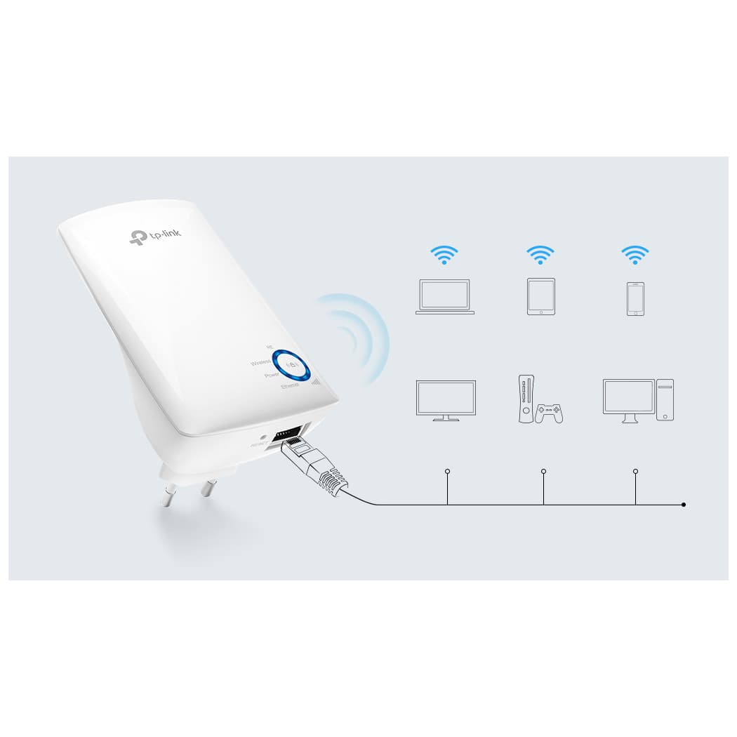 TP-LINK TL-WA850RE v7 WiFi Extender Single Band (2.4GHz) 300Mbps 8
