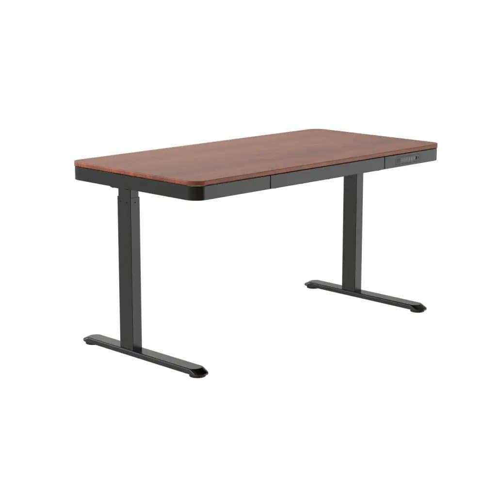 Ηλεκτρικό Γραφείο Ξύλινο Black/walnut με Μεταλλικά Πόδια & USB θύρες 140x70x50εκ. 3