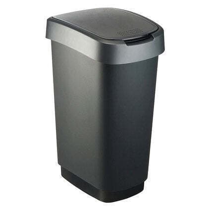 Rotho Babydesign Κάδος Twist Απορριμμάτων Πλαστικός Ασημί 50lt CEN-64234