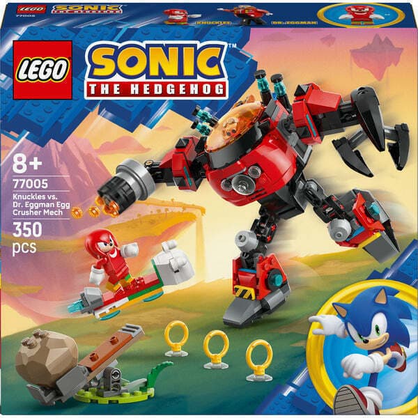 LEGO Τουβλάκια Sonic Knuckles vs Dr. Eggman Egg Crusher Mech για 8+ Ετών 350τμχ 77005 3