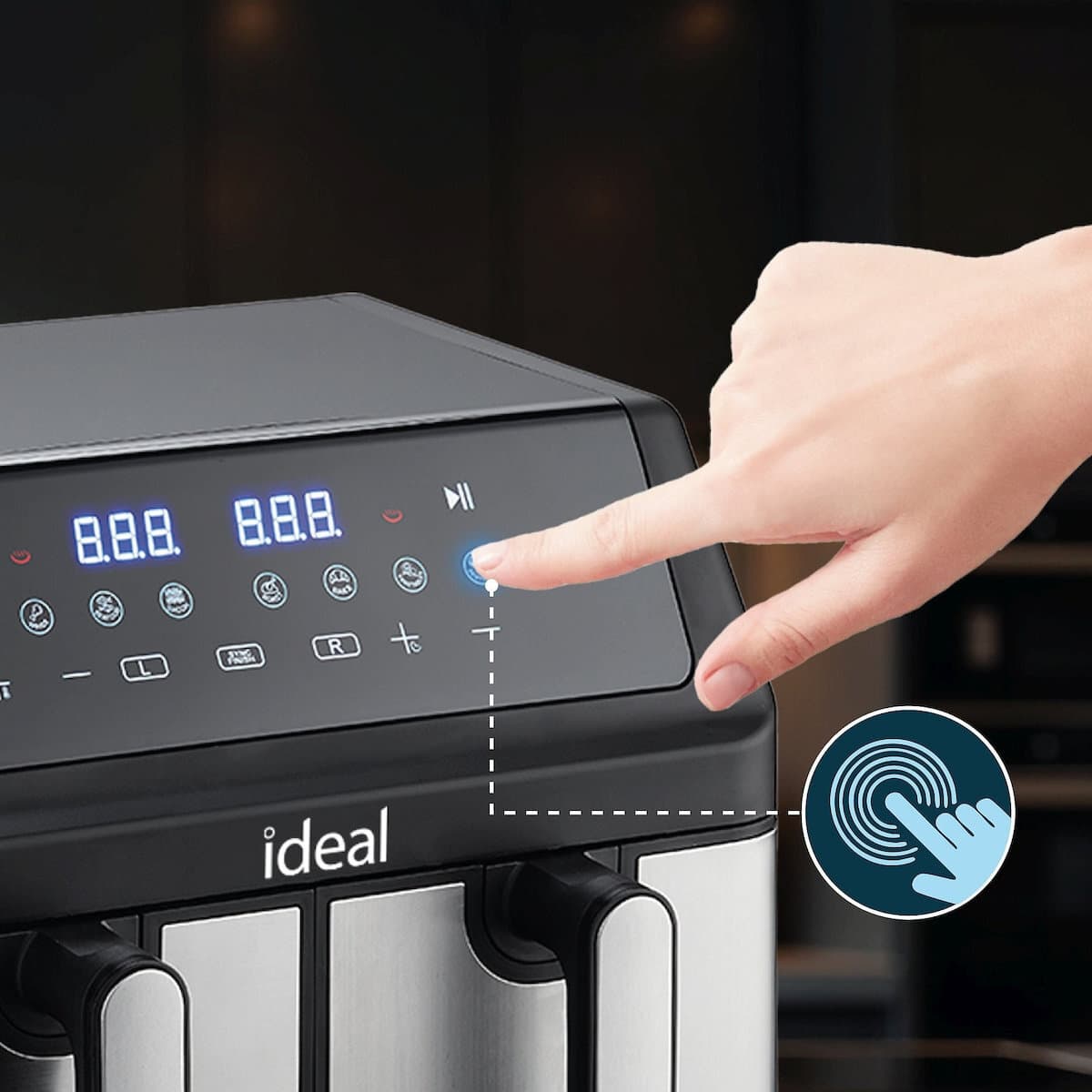 Eldom Air Fryer με Διπλό Αποσπώμενο Κάδο 9lt Μαύρο IK1500 3