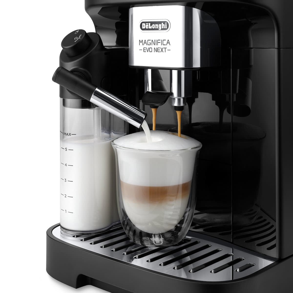 De'Longhi Magnifica Evo Next Αυτόματη Μηχανή Espresso 1450W Πίεσης 15bar για Cappuccino με Μύλο Άλεσης Καφέ ECAM310.60.B