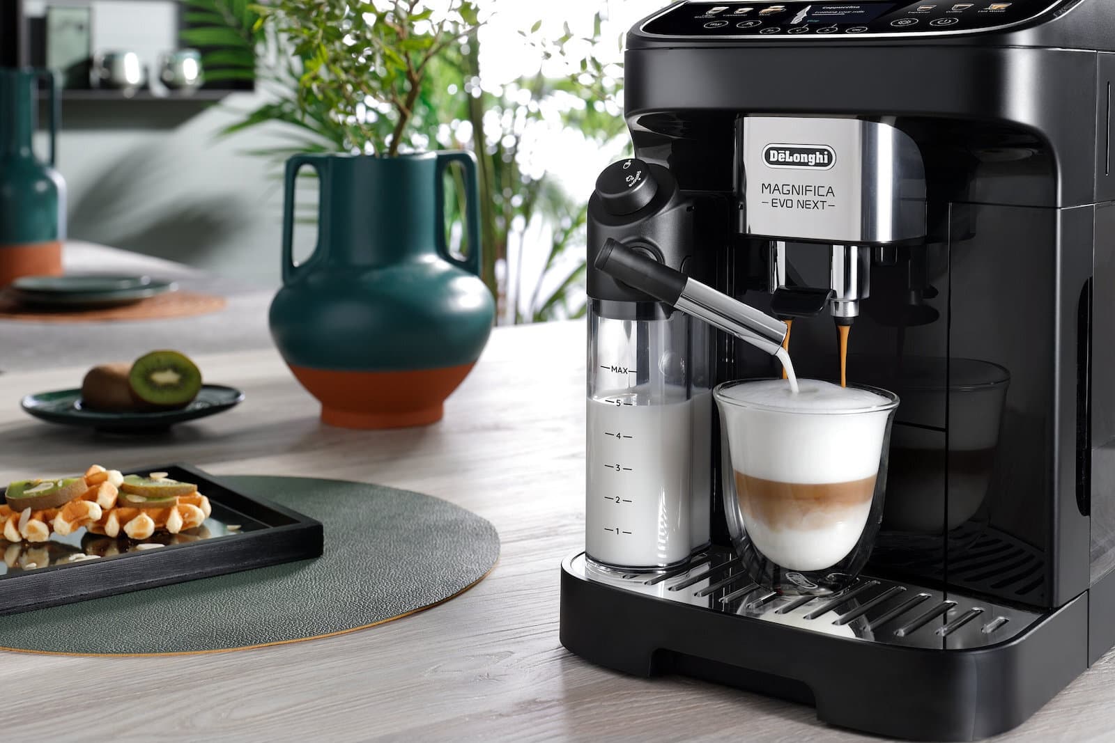 De'Longhi Magnifica Evo Next Αυτόματη Μηχανή Espresso 1450W Πίεσης 15bar για Cappuccino με Μύλο Άλεσης Καφέ ECAM310.60.B 12