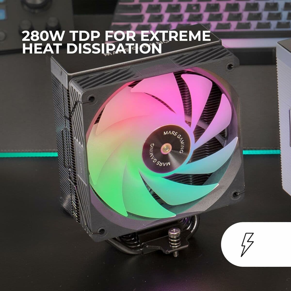 Mars Gaming MCPUX5ARGB Ψύκτρα Επεξεργαστή για Socket AM4/AM5/1200/115x/1700 5