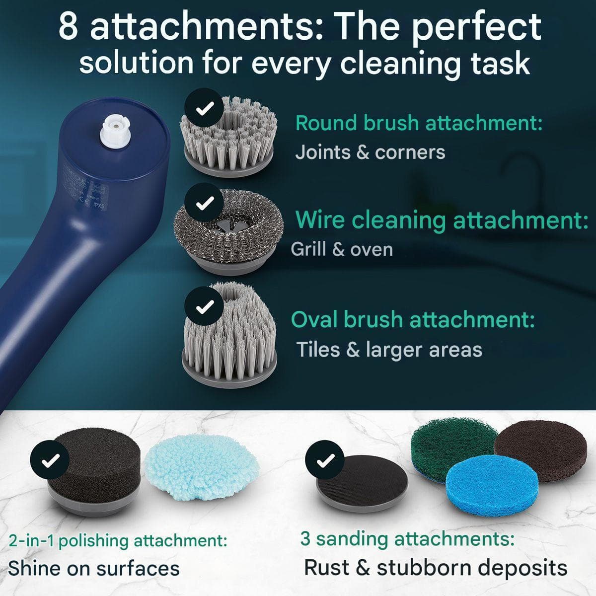 Rechargeable Surface Cleaning Brush Clatronic Navy Blue