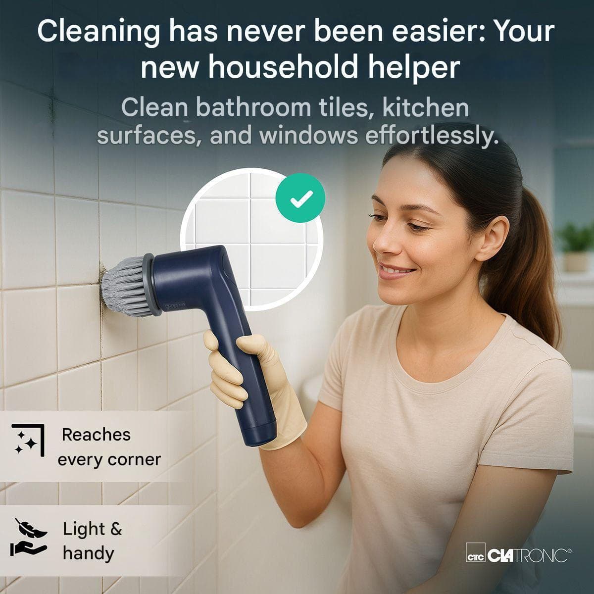 Rechargeable Surface Cleaning Brush Clatronic Navy Blue 8