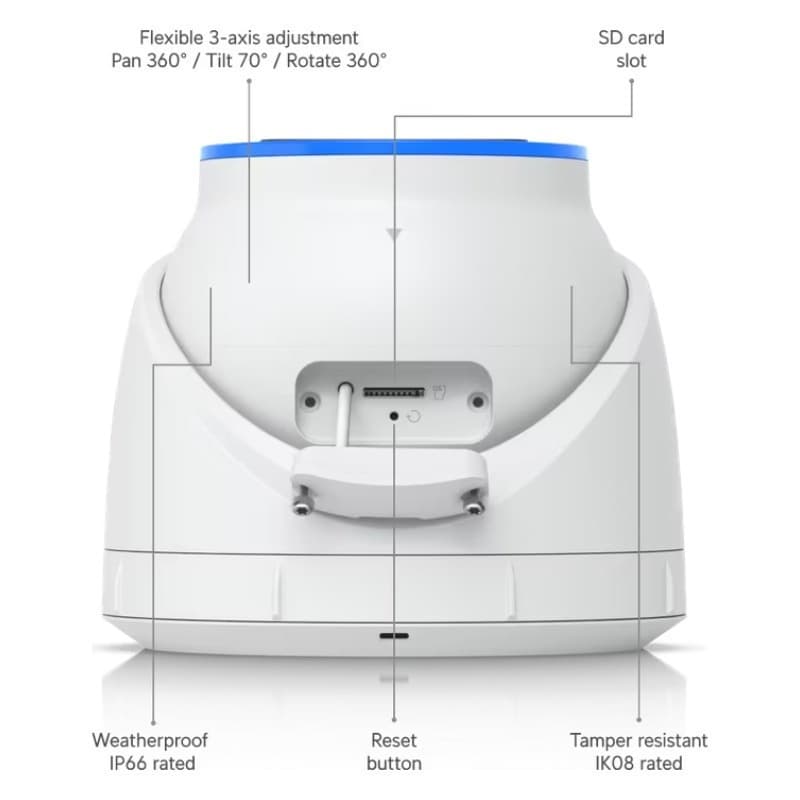 Ubiquiti AI Turret IP Κάμερα Παρακολούθησης Full HD+ 4MP Αδιάβροχη με Αμφίδρομη Επικοινωνία και Φακό 8mm 3