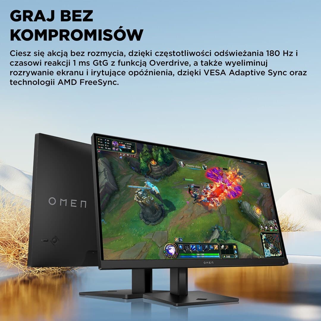 HP OMEN 27q G2 IPS HDR Gaming Monitor 27" QHD 2560x1440 180Hz με Χρόνο Απόκρισης 1ms GTG 3