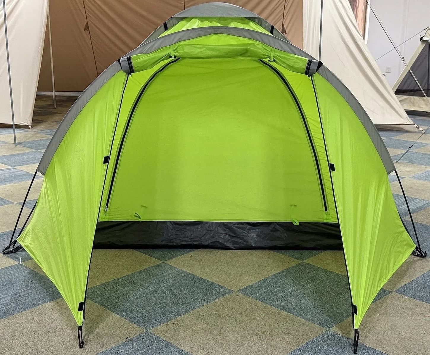 Promis Alpenair Pro Σκηνή Camping Igloo Πράσινη με Διπλό Πανί 3 Εποχών για 3 Άτομα 180x210x120εκ. 9