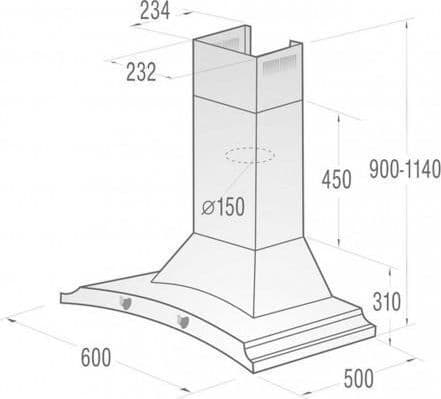 Gorenje Απορροφητήρας Καμινάδα 60cm Μπεζ DK63MCLI 3