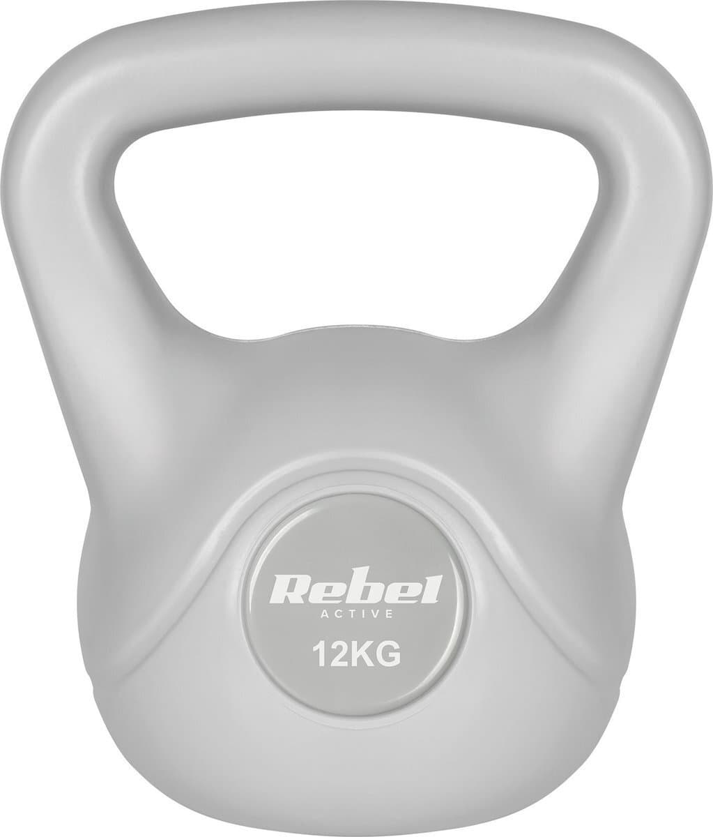 Rebel Active 12 Kg Gray Bituminous Kettlebell 3