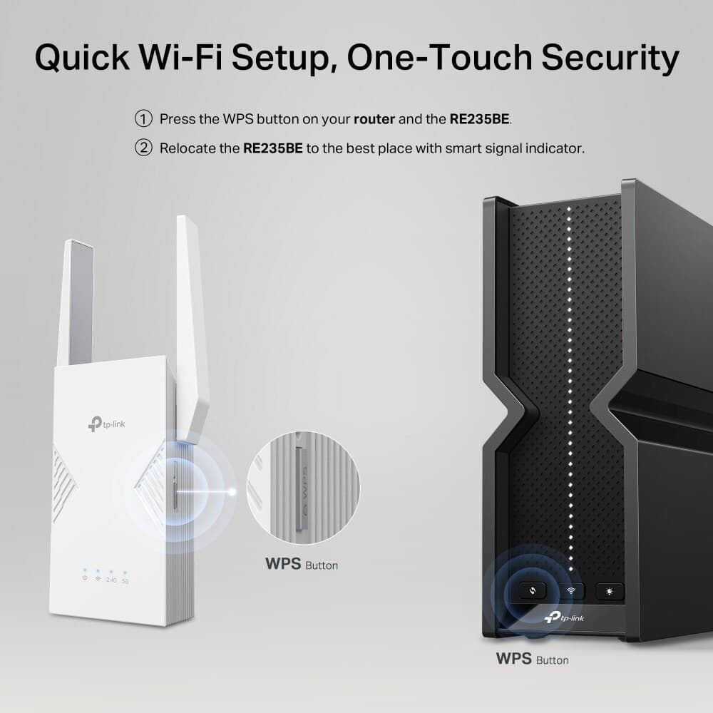 TP-LINK RE235BE v1 Mesh WiFi Extender Dual Band (2.4 & 5GHz) 3600Mbps 6