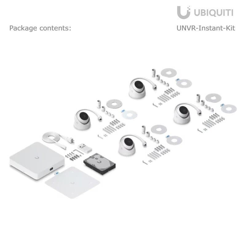 Ubiquiti Σύστημα Παρακολούθησης UniFi Καμερών IP 4MP με Καταγραφικό NVR 4