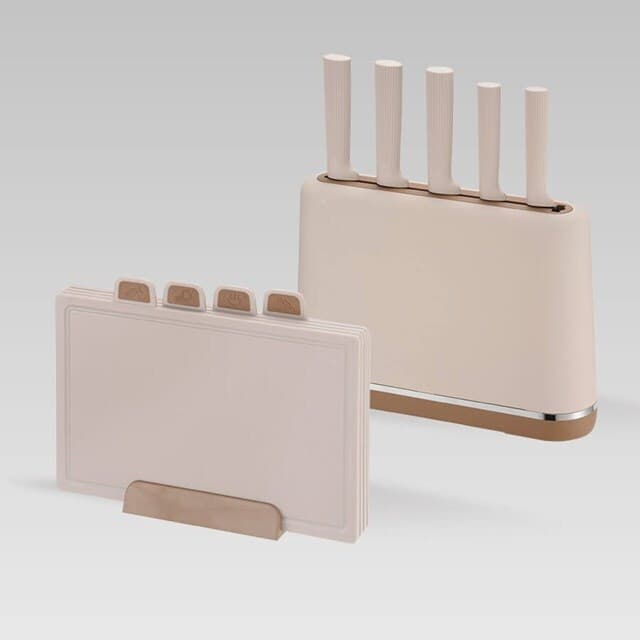 Maestro Σετ Μαχαίρια από Ανοξείδωτο Ατσάλι MR-1412-BEIGE