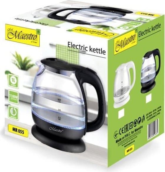 Maestro Βραστήρας 1lt 1100W Μαύρος MR-055-BLACK 3