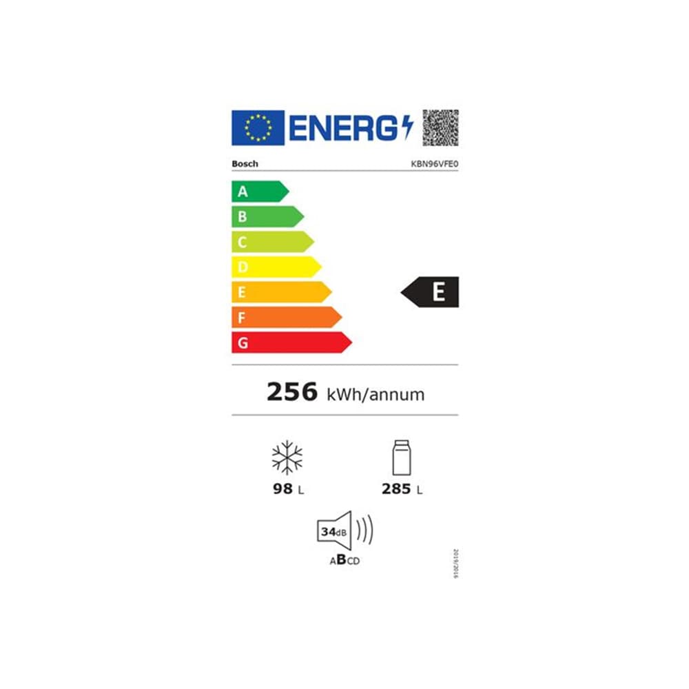 Bosch Εντοιχιζόμενος Ψυγειοκαταψύκτης 383lt NoFrost Υ193.5xΠ70.8xΒ54.8εκ. Λευκός KBN96VFE0 8