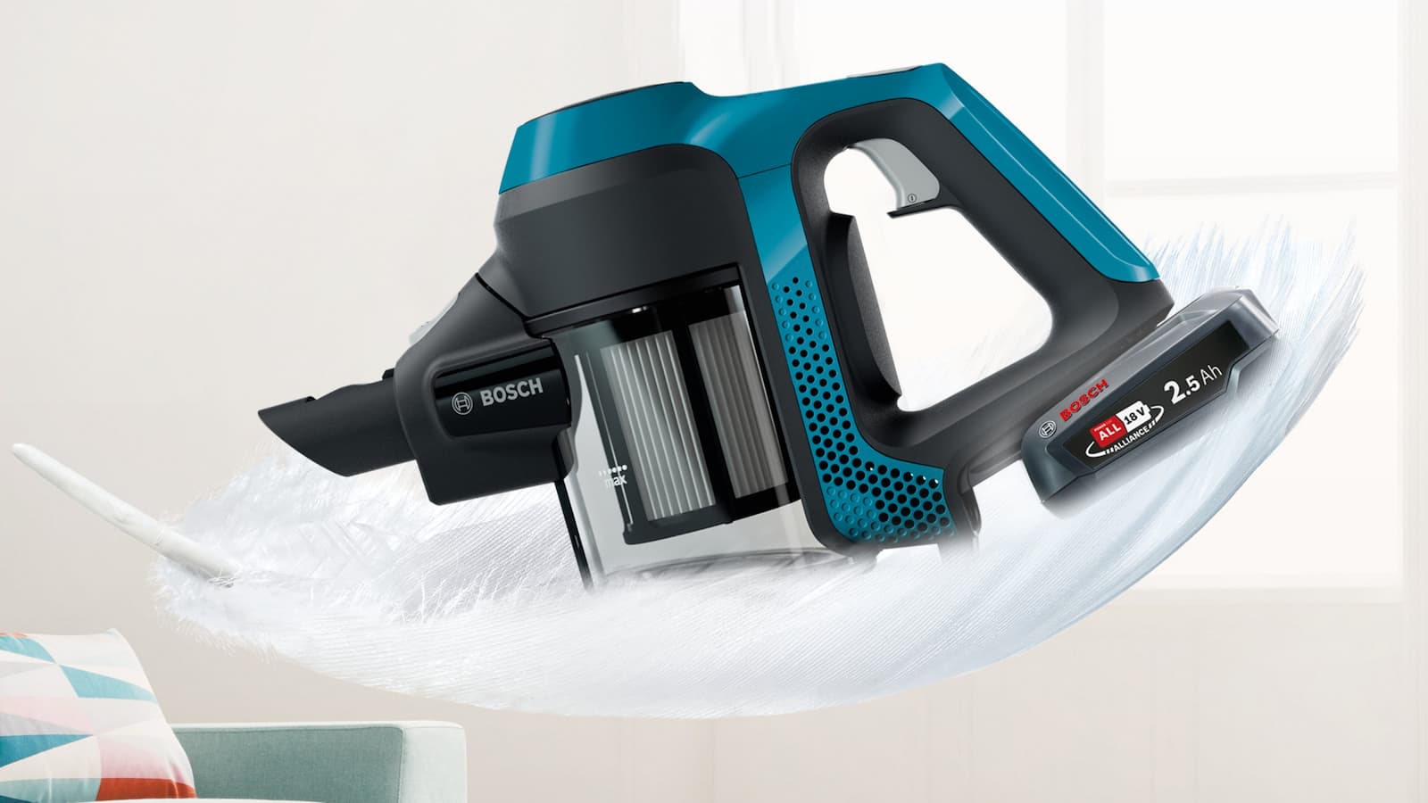Bosch Επαναφορτιζόμενη Σκούπα Stick 18V Μπλε BBS611LAG 10