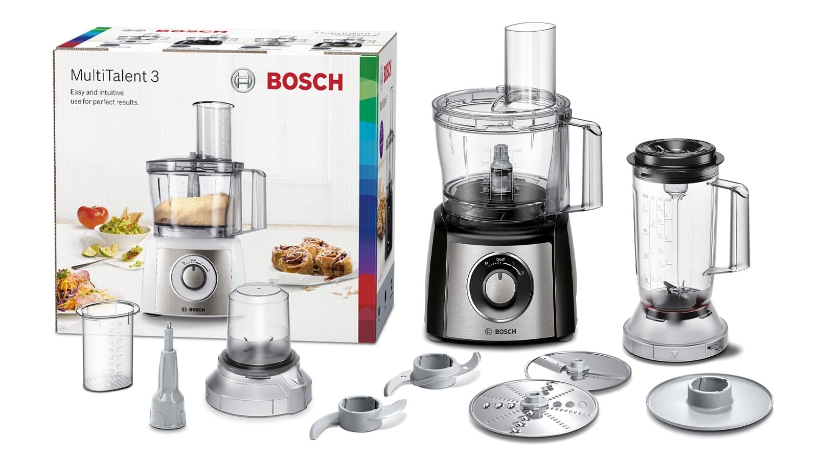 Bosch MultiTalent 3 MCM3501M Πολυμίξερ 800W με Κάδο 2.3lt και Κανάτα Μπλέντερ Μαύρο 25