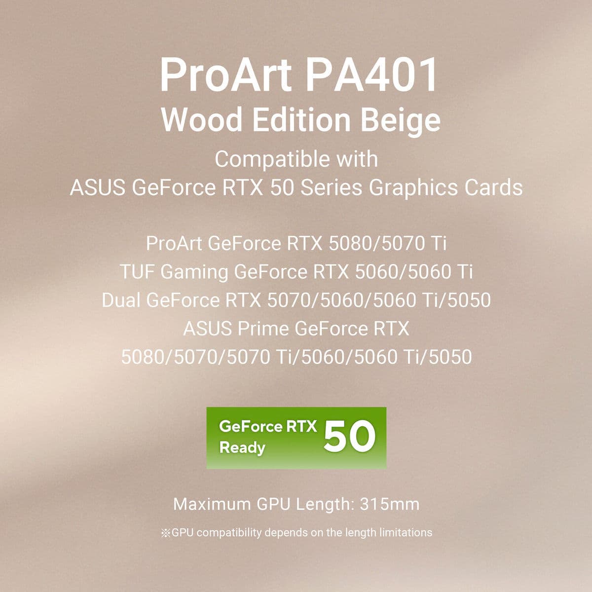 Asus ProArt PA401 Wood Edition Midi Tower Κουτί Υπολογιστή Beige 15