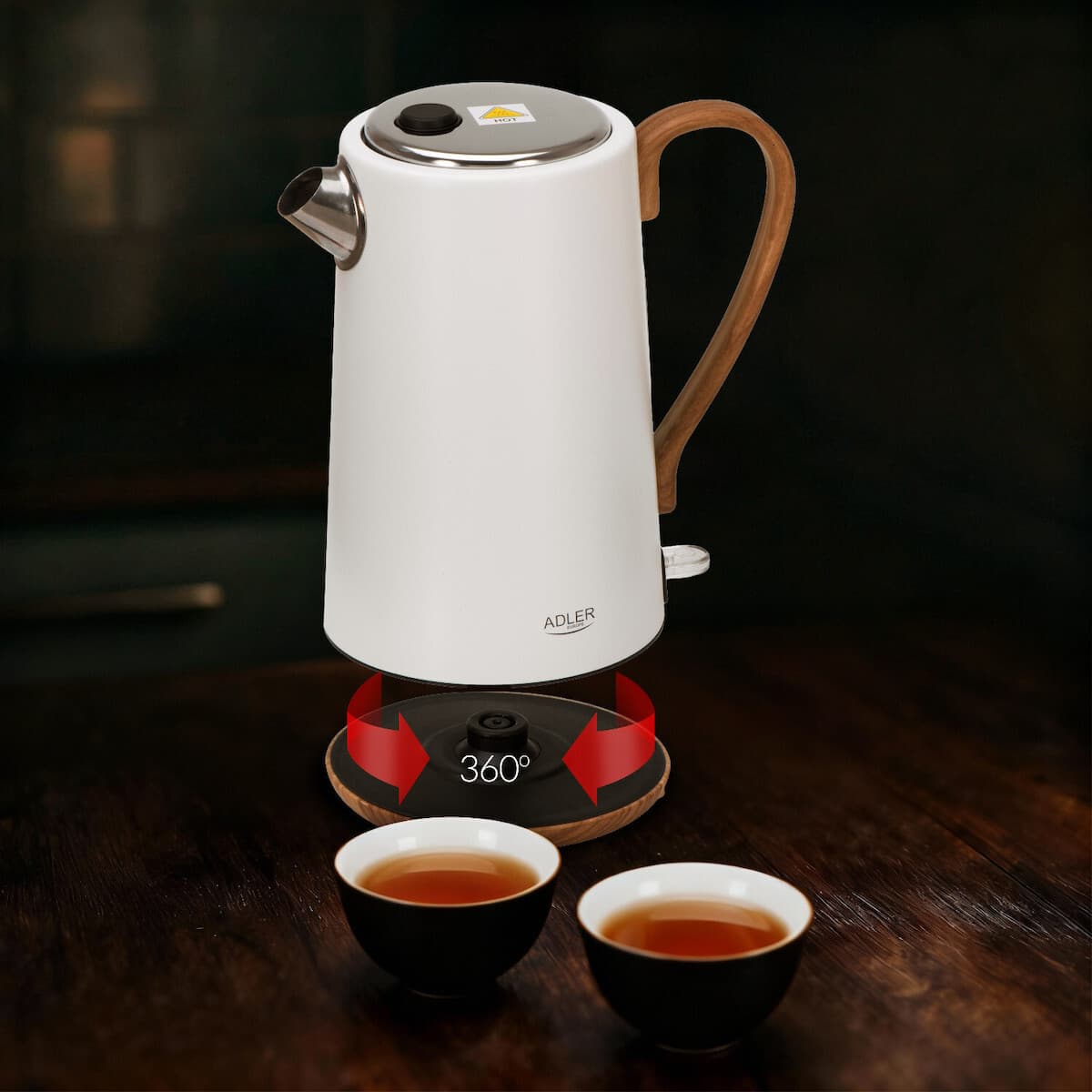 Adler Βραστήρας 1.7lt 2200W Λευκός AD 1352 16