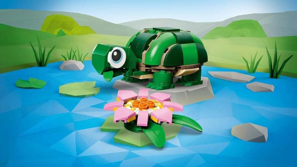 LEGO Creator 3-in-1 Turtle with a Water Lily Flower για 7+ Ετών 124τμχ 31377 4