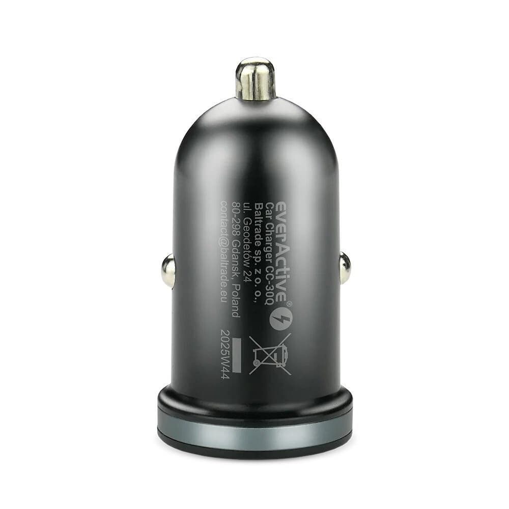 EverActive Φορτιστής Αυτοκινήτου 35W με Θύρες: 1xUSB-A 1xType-C CC-30Q 2
