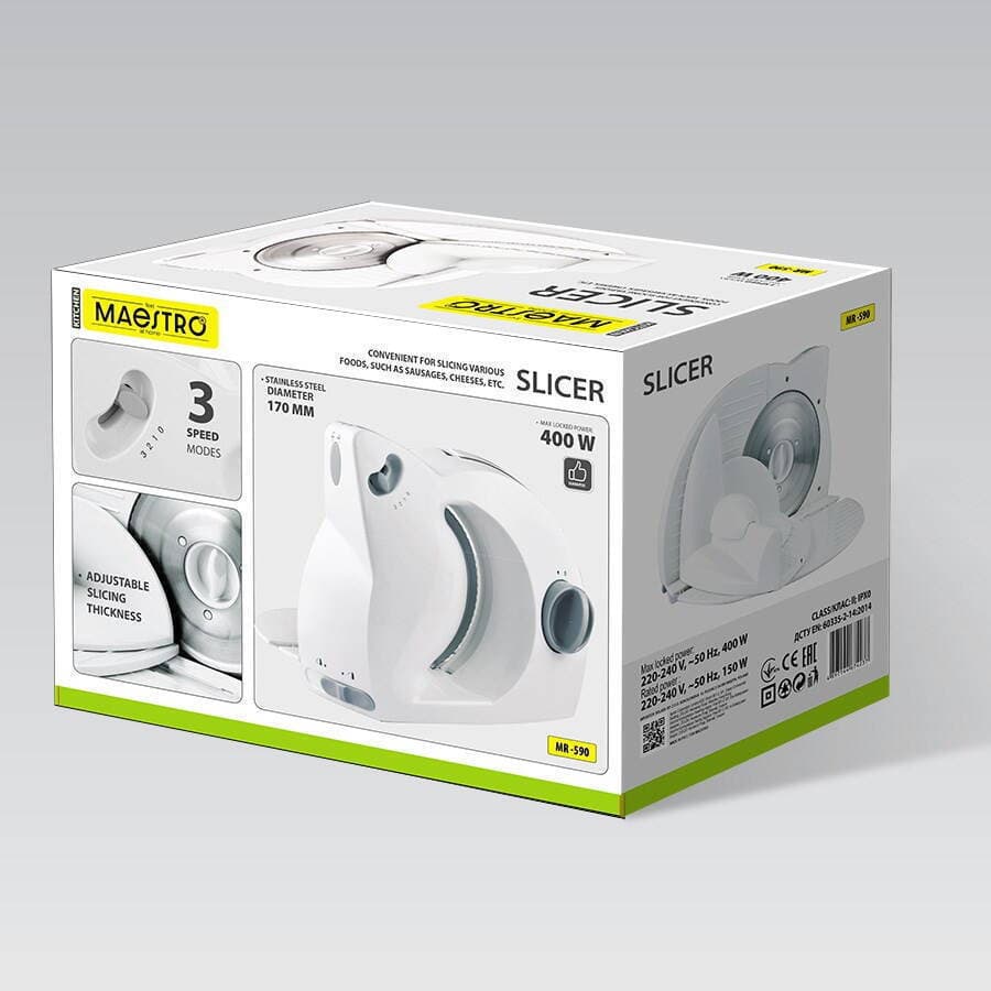 Maestro MR-590 Ηλεκτρικό Μαχαίρι 150W Λευκό 6