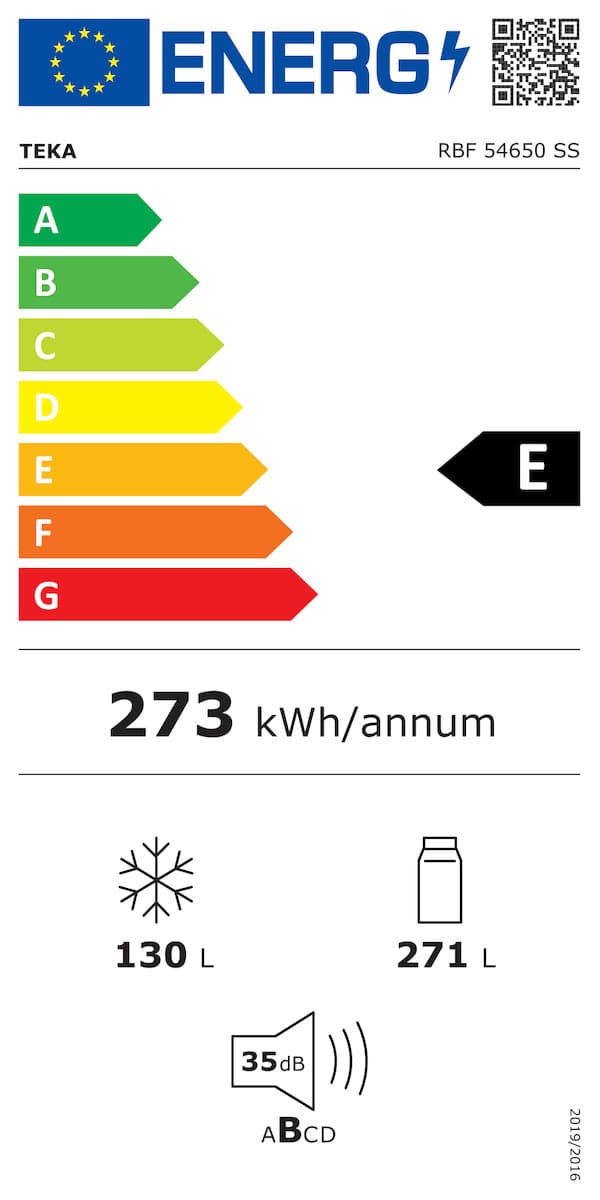 Teka Ψυγειοκαταψύκτης 401lt Total NoFrost Υ186xΠ59.5xΒ67εκ. Γκρι RBF 54650 11