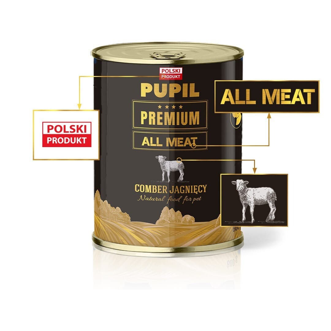 Dog Food Υγρή Τροφή Σκύλων σε Κονσέρβα με Κρέας και Αρνί χωρίς Σιτηρά 800gr 4