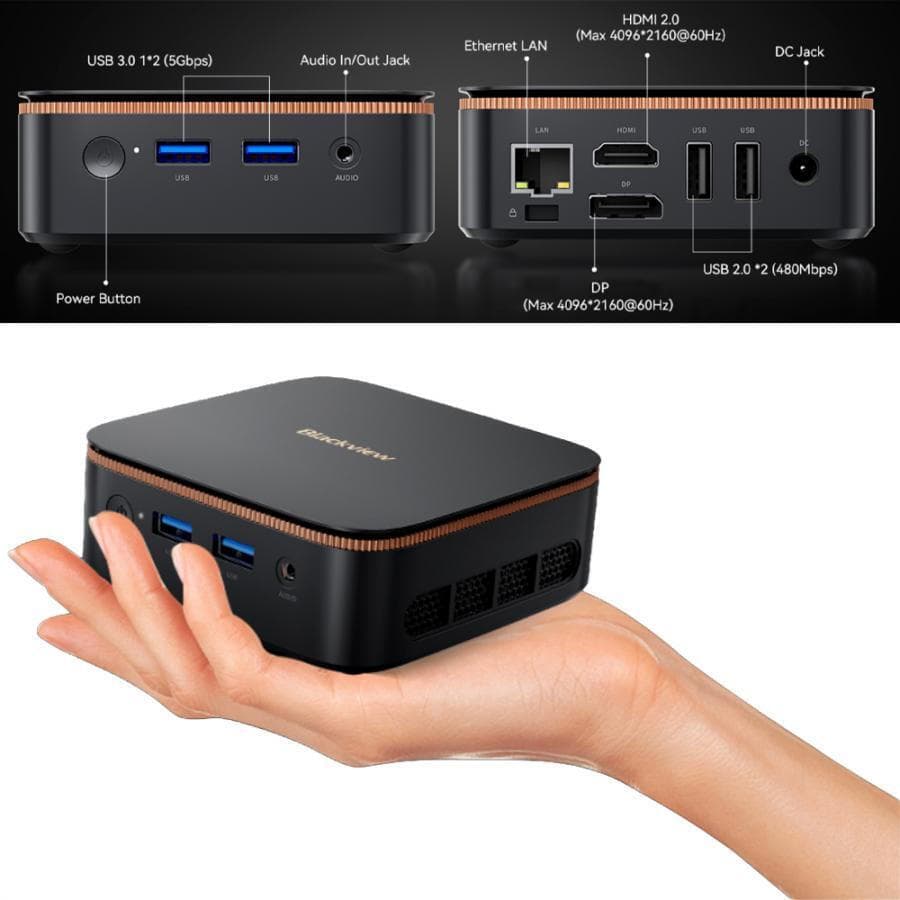 BlackView MP20 Mini PC (Ryzen 3 3300U/16GB DDR4/512GB SSD/W11 Pro) 9